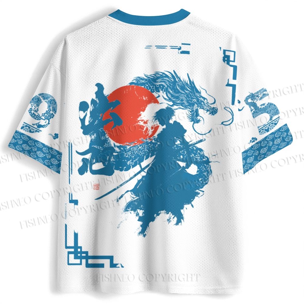 Dragon Samurai Printed Jersey Shirts
