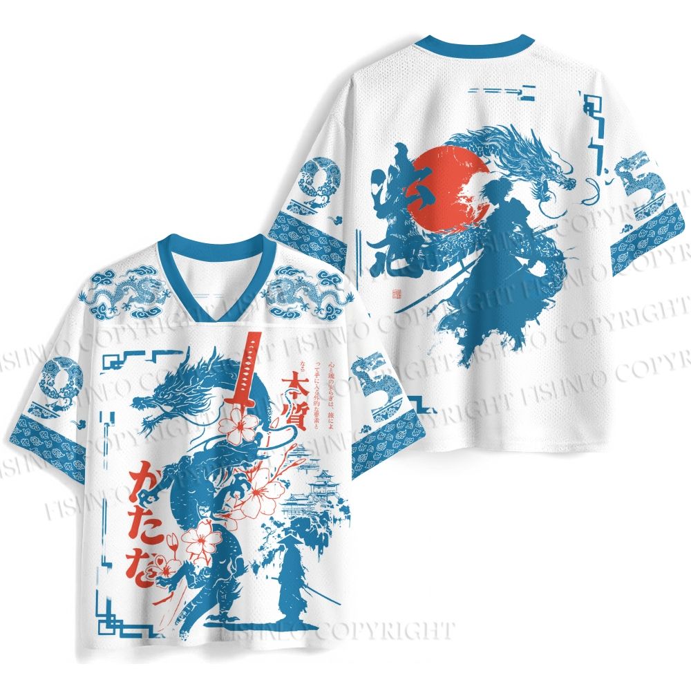 Dragon Samurai Printed Jersey Shirts