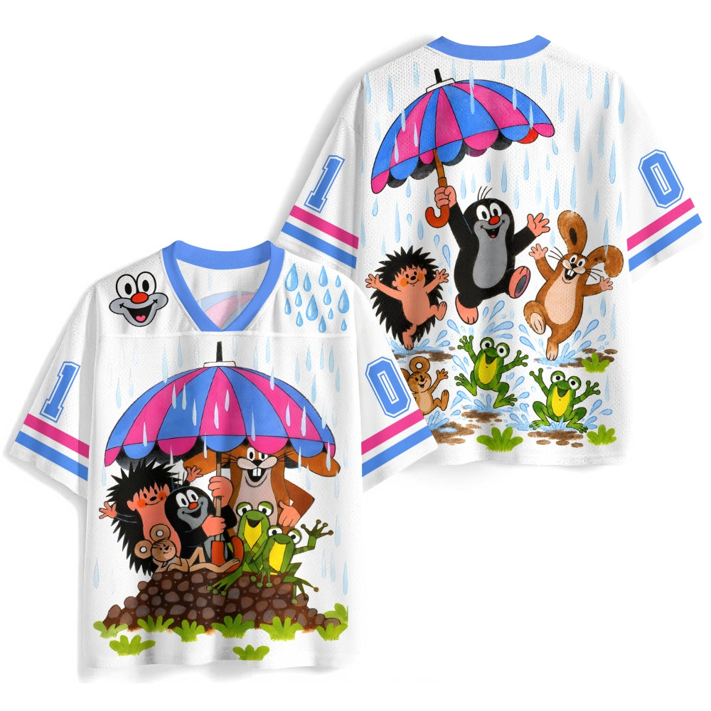 The Little Mole With Friends in Rain Jersey Shirts