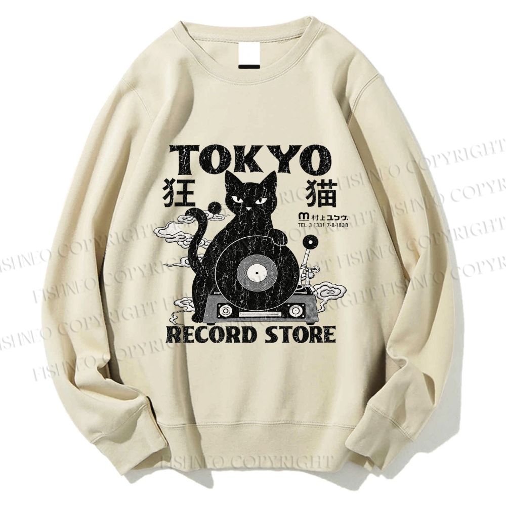 Unisex Tokyo Record Store Printed Sweatshirt