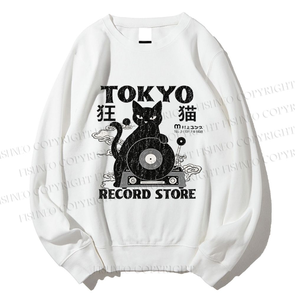 Unisex Tokyo Record Store Printed Sweatshirt