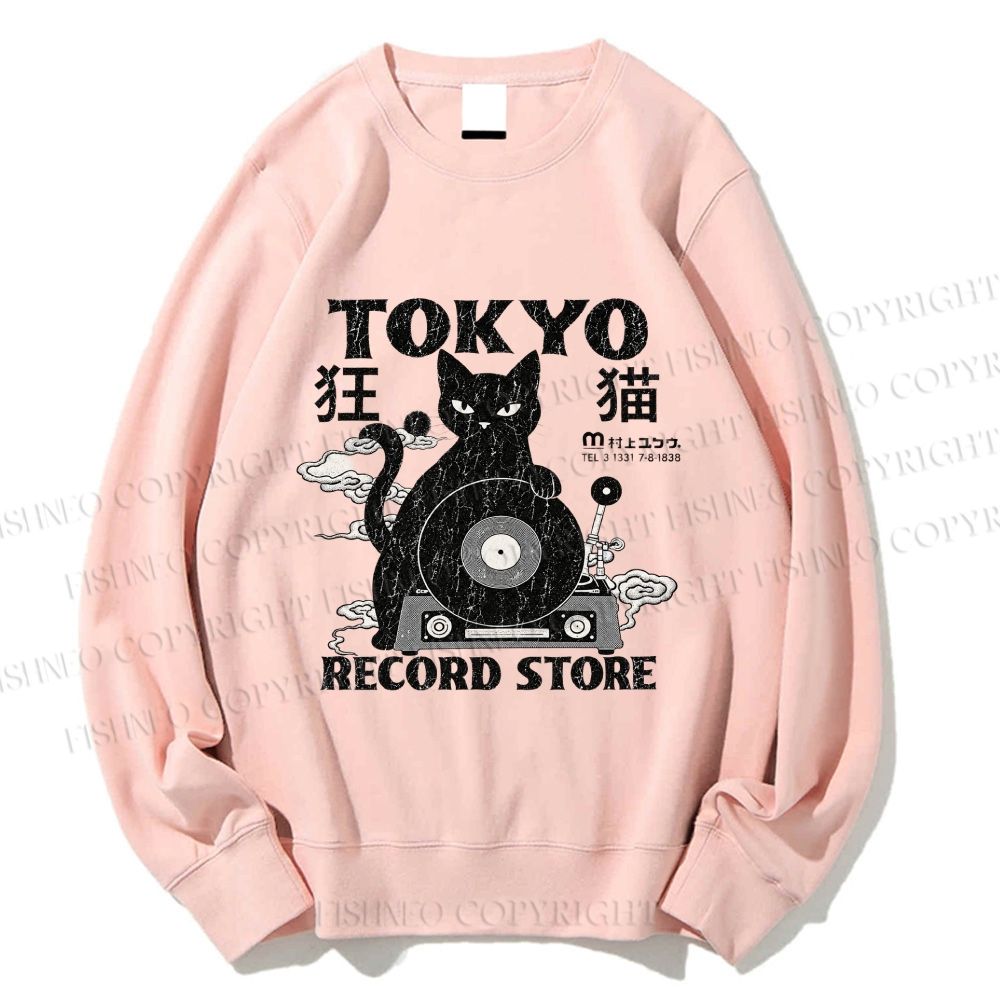 Unisex Tokyo Record Store Printed Sweatshirt