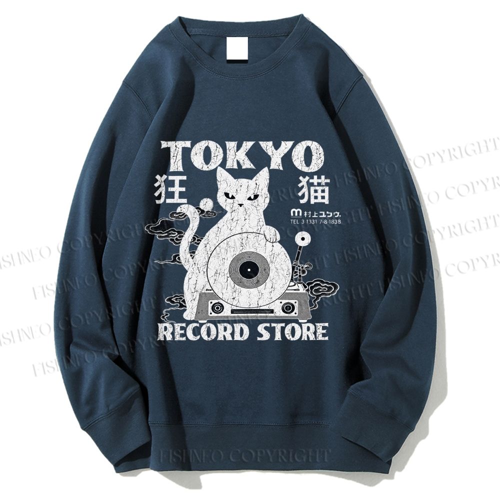 Unisex Tokyo Record Store Printed Sweatshirt
