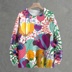 Giant Flowers Crew Neck Sweater
