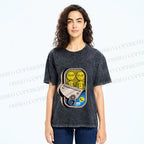 Unisex Alien Canned Food Printed Washed Tee