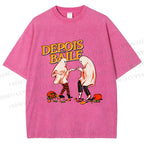 Unisex Pulp Fiction Halloween Style Printed Washed Tee