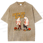 Unisex Pulp Fiction Halloween Style Printed Washed Tee