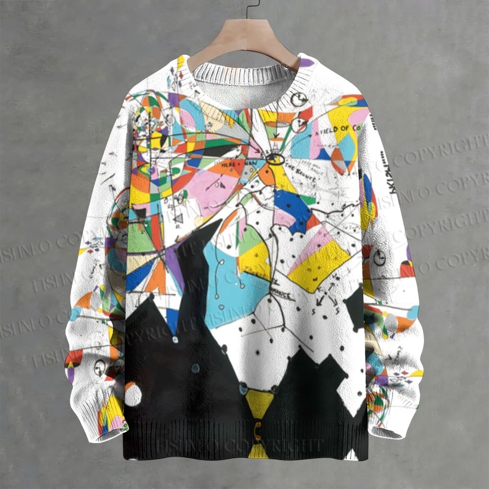 Abstract Geometric Art Crew Neck Sweater