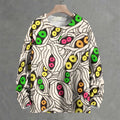 Halloween Mummy Eyes Crew Neck Sweater