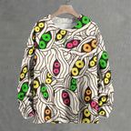 Halloween Mummy Eyes Crew Neck Sweater