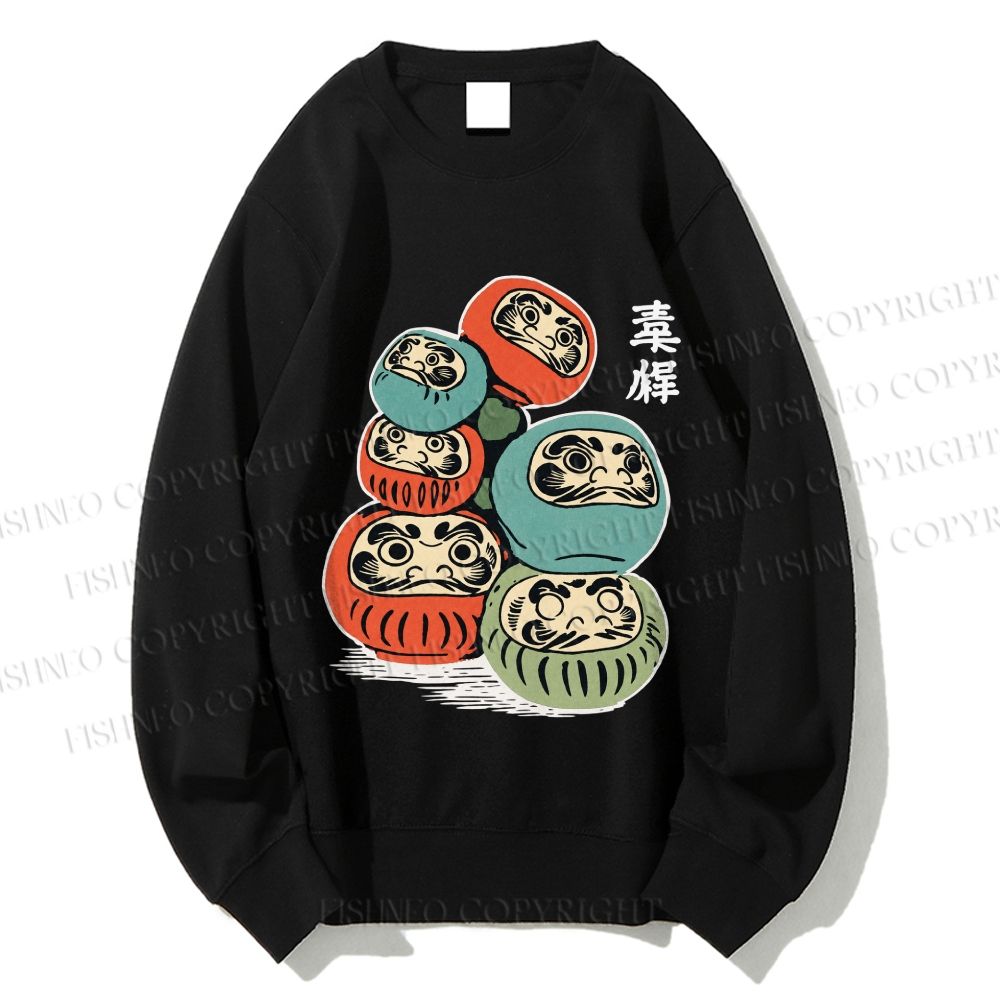 Unisex Daruma Doll Printed Sweatshirt