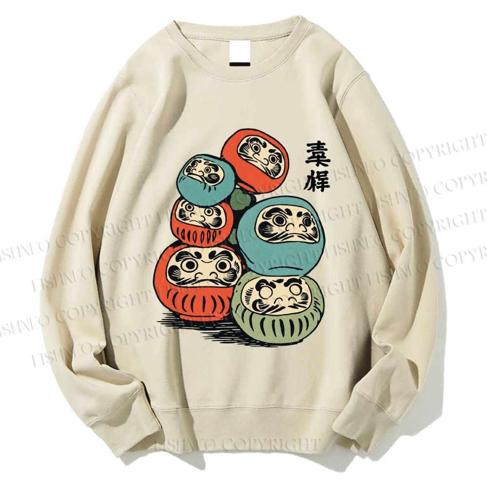 Unisex Daruma Doll Printed Sweatshirt