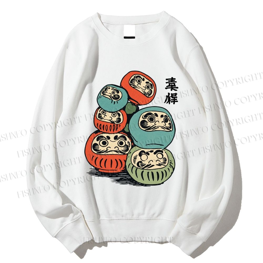 Unisex Daruma Doll Printed Sweatshirt