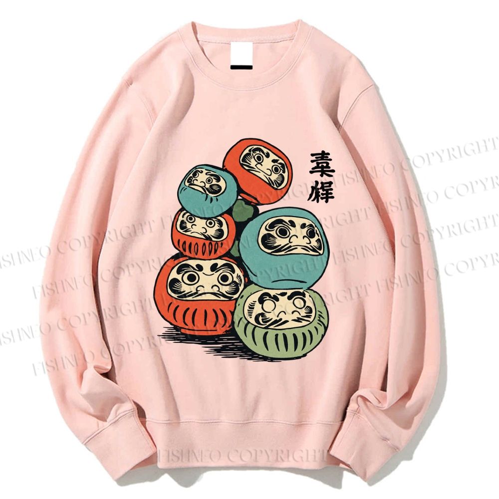 Unisex Daruma Doll Printed Sweatshirt