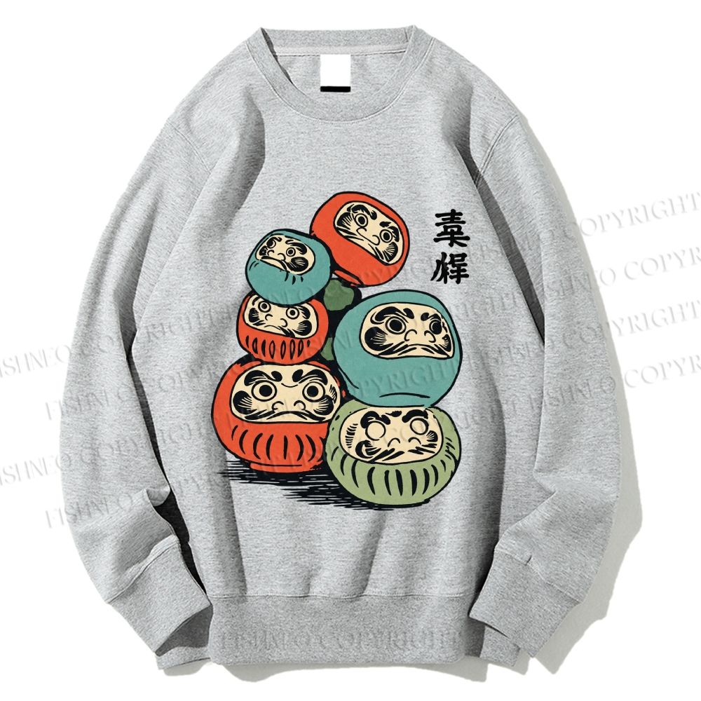Unisex Daruma Doll Printed Sweatshirt