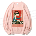 Unisex Gecko DJ Printed Sweatshirt