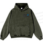 Unisex Yayoi Kusama Blue And Orange Octopus Casual Printed Double-sided Washed Hoodie