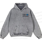 Unisex Yayoi Kusama Blue And Orange Octopus Casual Printed Double-sided Washed Hoodie