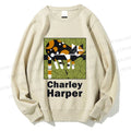 Unisex Charley Harper Geometric Cat Sleeping on Tree Printed Sweatshirt