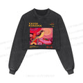 Yayoi Kusama Bird Printed Washed Crop Sweatshirt