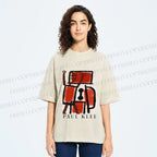 Unisex Paul Klee Red Guy Graffiti Printed Washed Tee