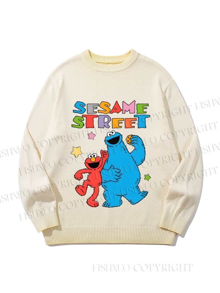 Unisex Sesame Street Gradient Casual sweater