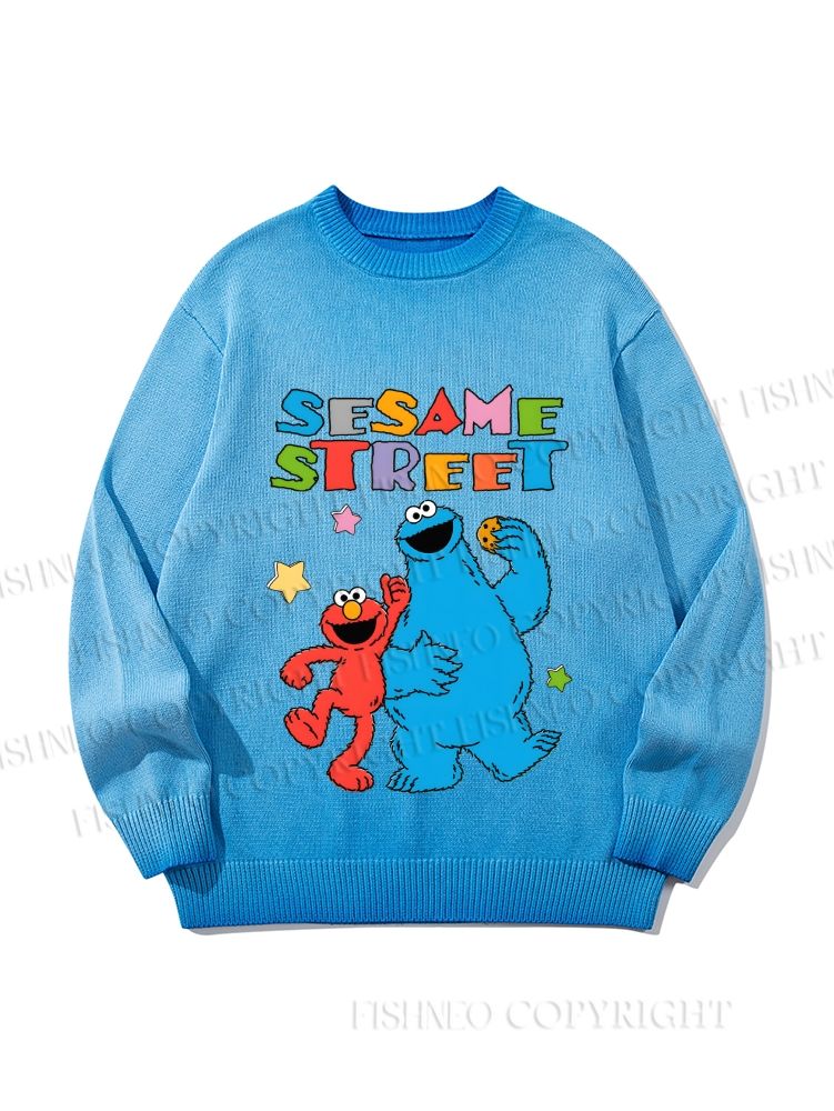 Unisex Sesame Street Gradient Casual sweater