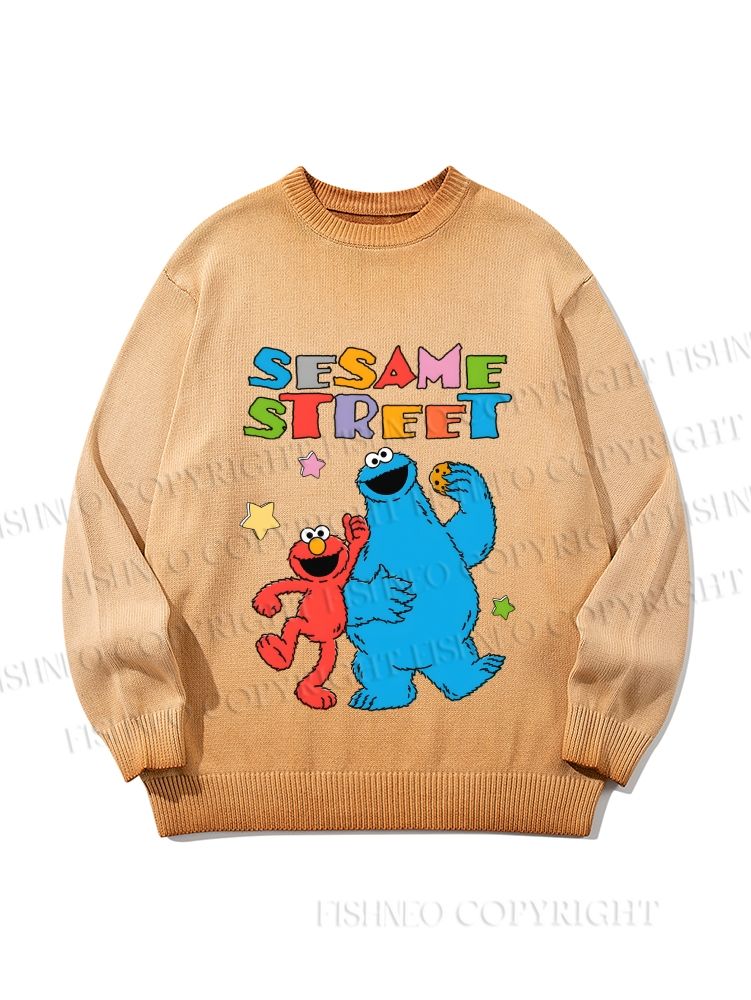 Unisex Sesame Street Gradient Casual sweater