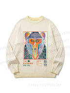 Unisex Yayoi Kusama Multicolor Monkey Gradient Casual sweater