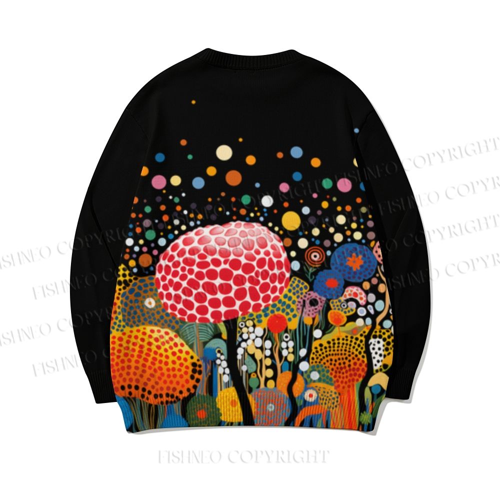 Yayoi Kusama Mushrooms With Dots Core-spun yarn long-sleeve sweater
