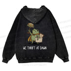 Unisex WE THRIFT AT DAWN washed hoodie