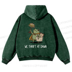 Unisex WE THRIFT AT DAWN washed hoodie