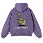 Unisex WE THRIFT AT DAWN washed hoodie