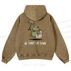 Unisex WE THRIFT AT DAWN washed hoodie