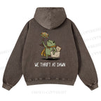 Unisex WE THRIFT AT DAWN washed hoodie