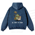Unisex WE THRIFT AT DAWN washed hoodie