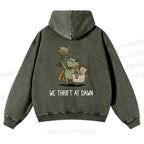 Unisex WE THRIFT AT DAWN washed hoodie