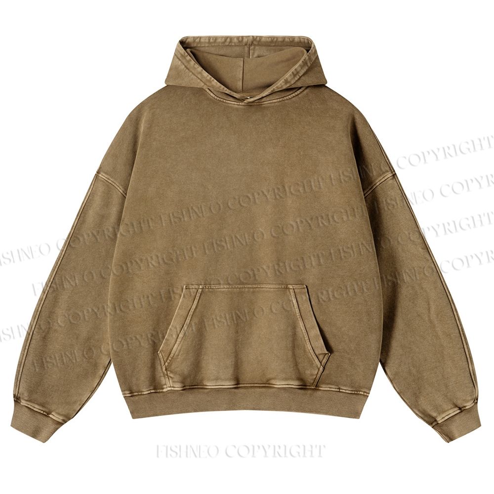 Unisex Octopus Printed washed hoodie