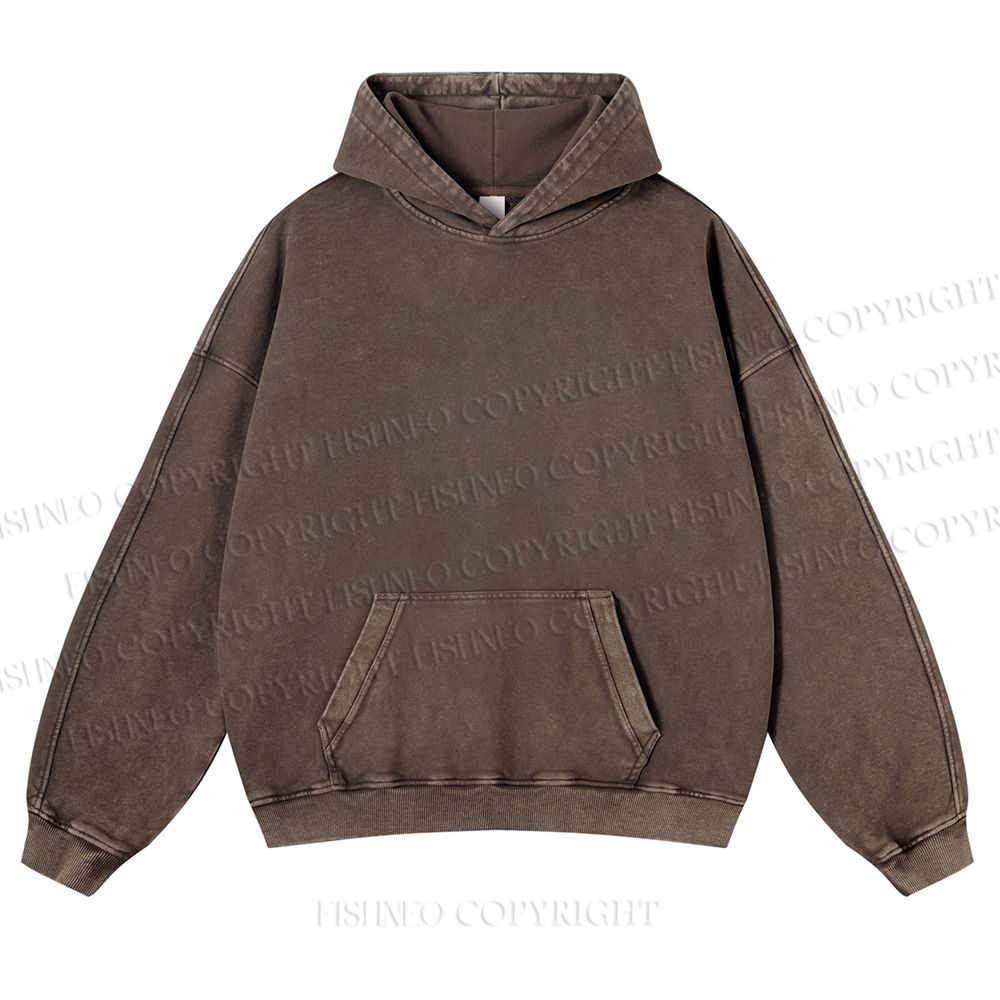Unisex Octopus Printed washed hoodie