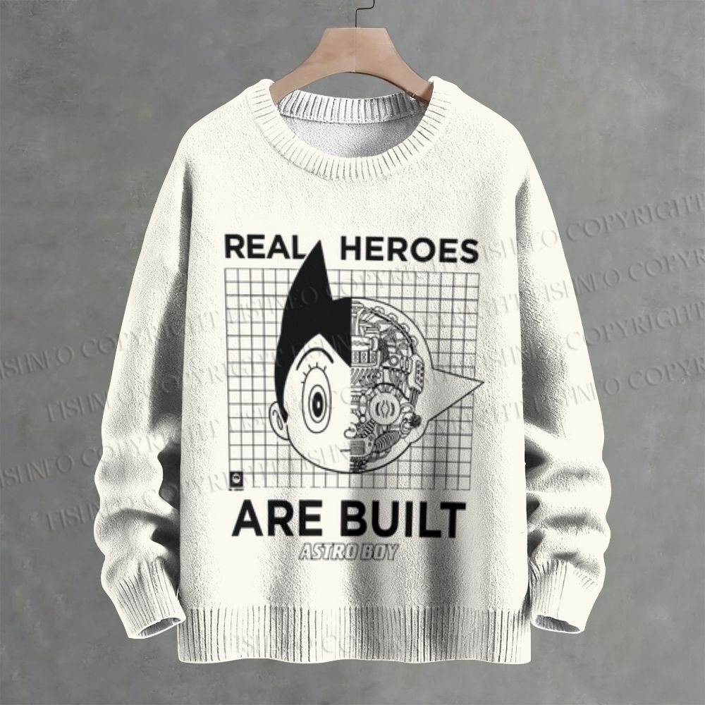 Astro Boy Real Heroes Are Crew Neck Sweater