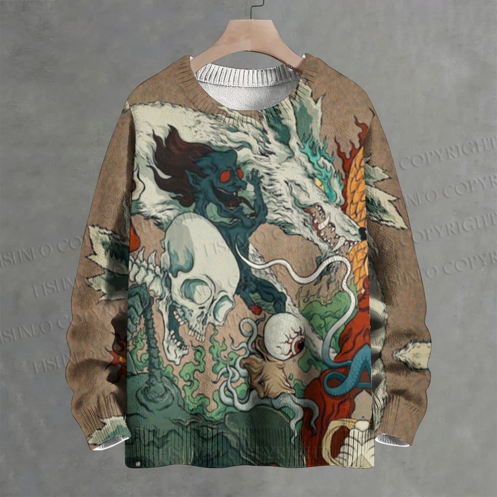 Yokami Dragon Crew Neck Sweater