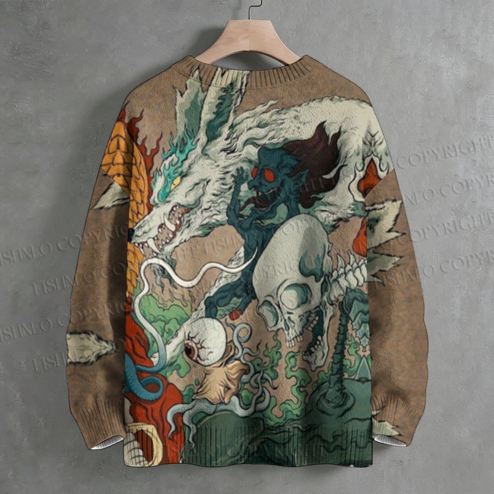 Yokami Dragon Crew Neck Sweater