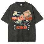 Wu-Tang Clan Ukiyoe Wave Vintage Wash Japanese Design T-Shirt
