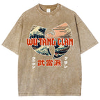 Wu-Tang Clan Ukiyoe Wave Vintage Wash Japanese Design T-Shirt