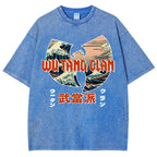 Wu-Tang Clan Ukiyoe Wave Vintage Wash Japanese Design T-Shirt