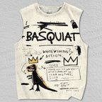 Unisex Jean-Michel Basquiat Graffiti Printed Tank Top
