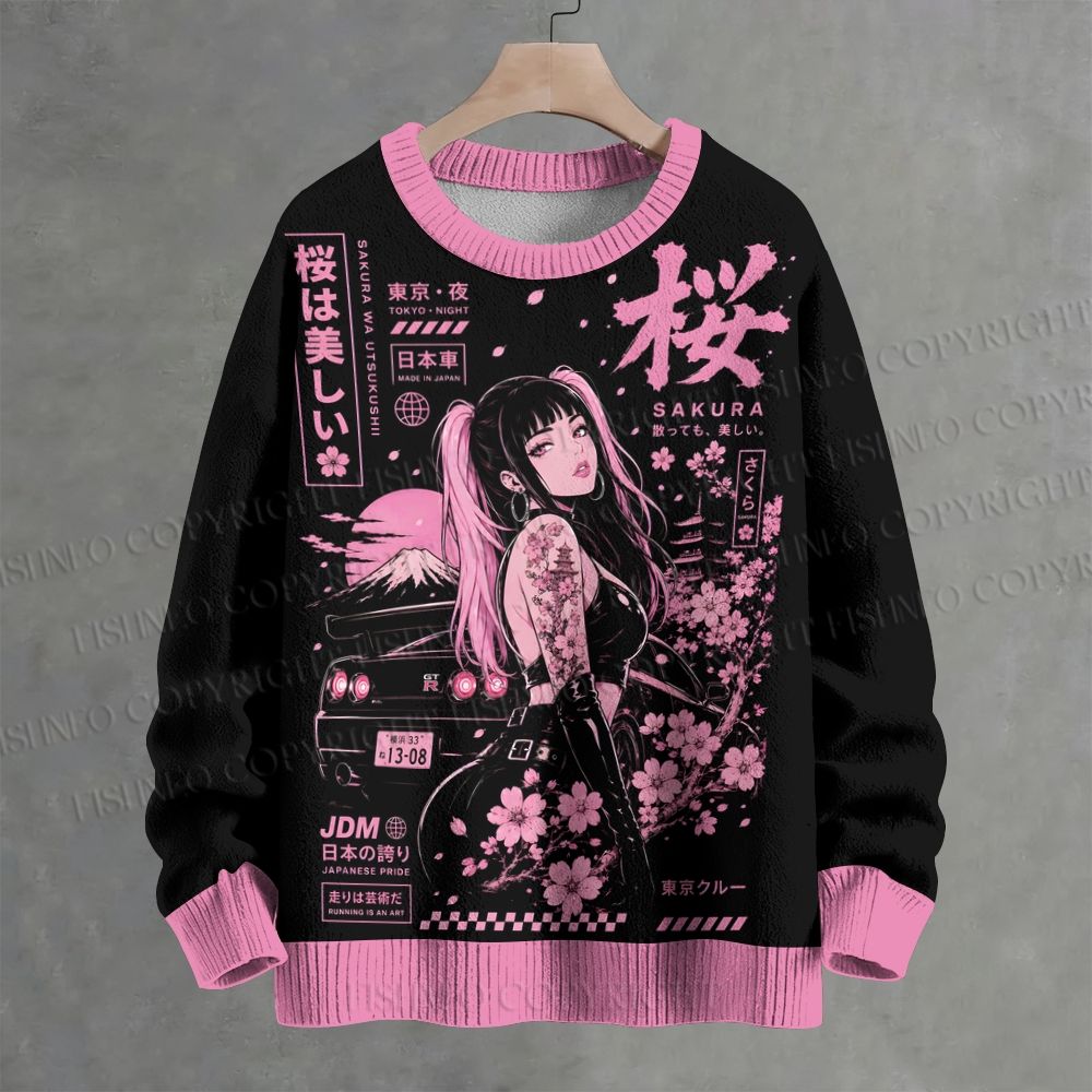 Sakura JDM Racing Crew Neck Sweater