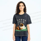 Unisex My lovely Cat Printed Washed Tee