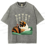 Unisex My lovely Cat Printed Washed Tee