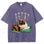 Unisex My lovely Cat Printed Washed Tee